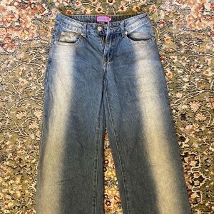 Edikted Blue baggy Wide Leg Jeans